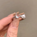 New Arrived Sweet Romantic Lovely Pink Bowknot Design Female Exquisite Jewelry Ring Micro Bow Tie Zircon for Party and Dating Qme resizable bai
