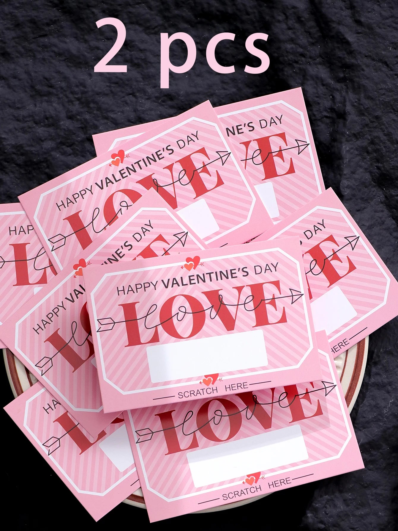 2Pcs/10Pcs/20Pcs Scratch-Off Love Coupons Couple Scratch Off Cards Valentine's Day Wedding Anniversary Creative Gifts Qme 2Pcs-