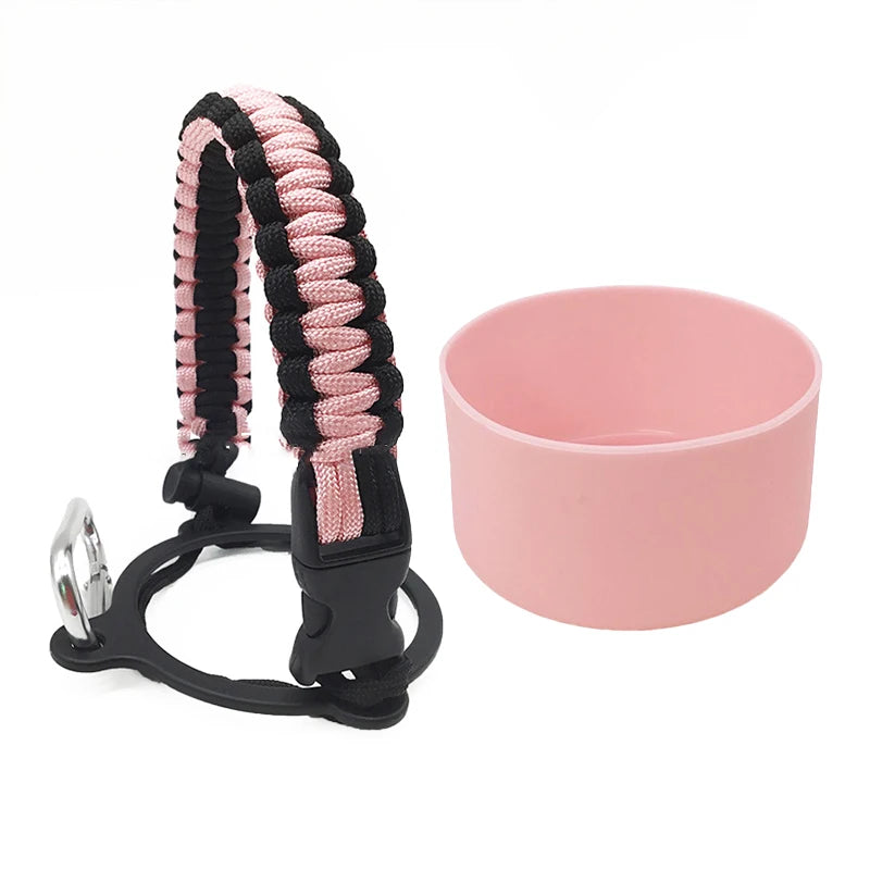 Silicone Non-slip Base Cover Paracord Hand-woven Water Cup Carrying Qme A30