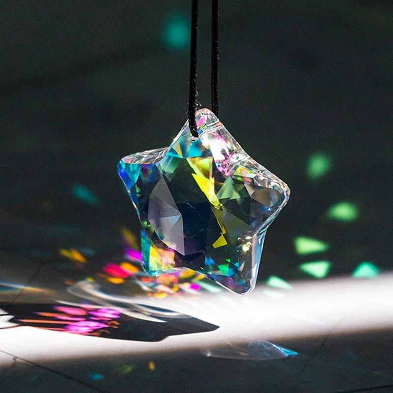 Hanging Pendant Rainbow Chaser Ornament Window Garden Decor Crystals Qme