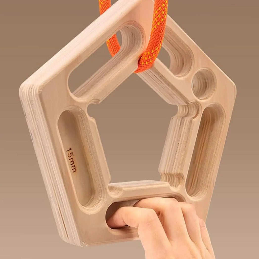 Climbing Fingerboard Rock Finger Strengthener Board Wooden Bouldering Qme
