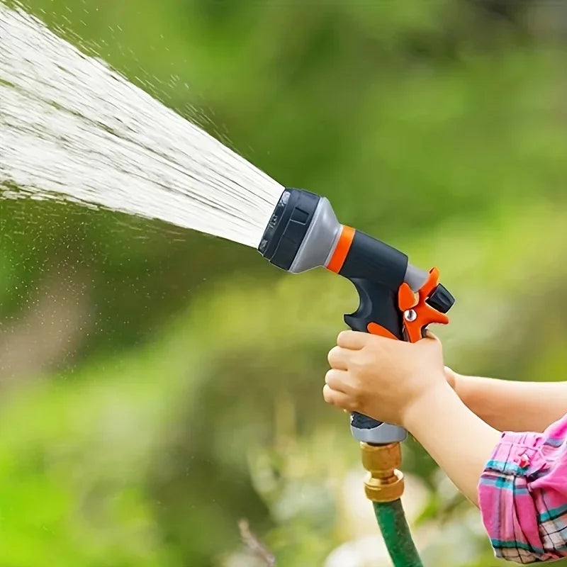 Spray hose nozzle, adjustable handle, suitable for car washing, pet bathing and plant watering. Car washing accessory. Qme