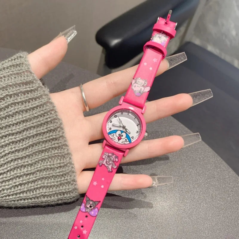 Mickey and Minnie Mouse Cartoon Watches Cute, Korean-Style, Kawaii Watches for Students to Learn Numbers and Tell Time Qme 3