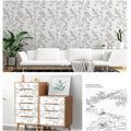Black White DIY Floral Wallpaper Peel Stick Contact Paper Flowers Qme 2yan zhi chun 300cmx44cm