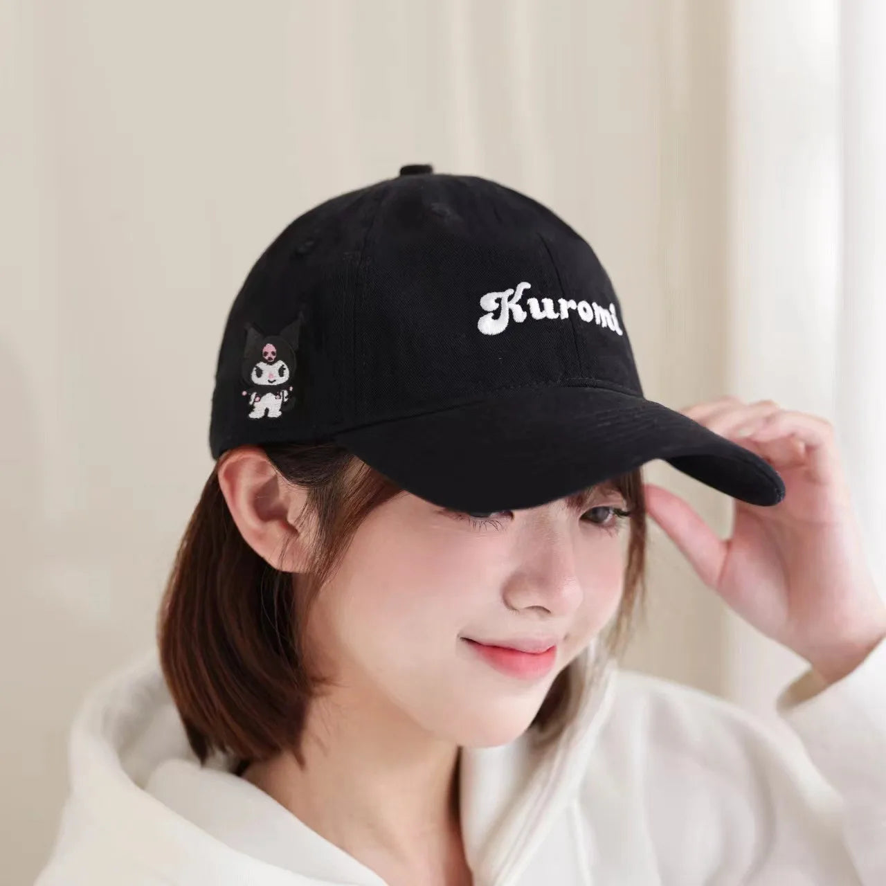 Hello Kitty Kuromi Hats Fisherman's Hats Baseball Caps New Face-Slimming Bucket Hats Leopard-Print Baseball Caps Qme hangna-12