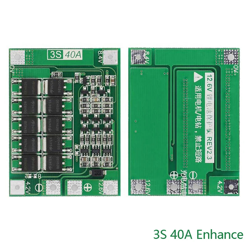 3S 4S 40A 60A Li-ion Lithium Battery Charger Protection Board 18650 Qme 3S40AEnhance