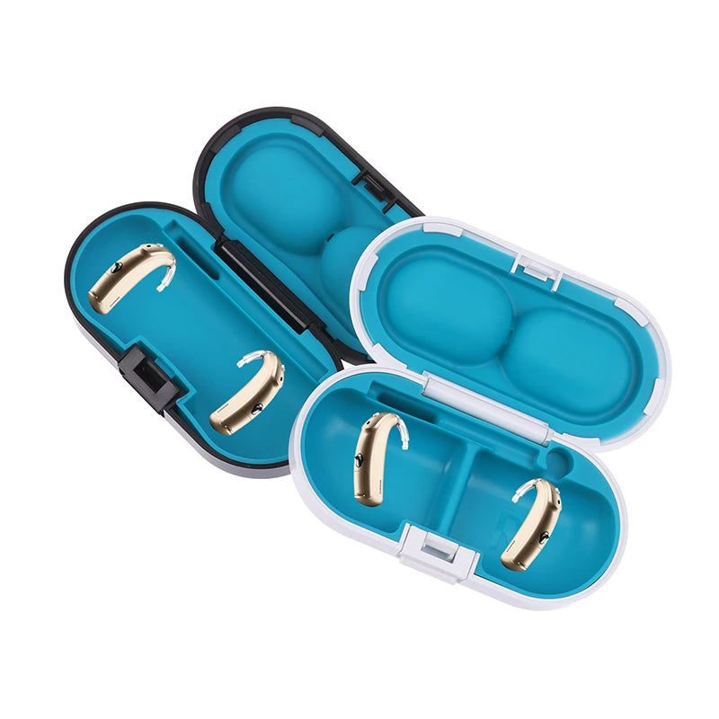 Hearing Aid Case Portable Hard Protective Storage Box Organizer Sound Qme