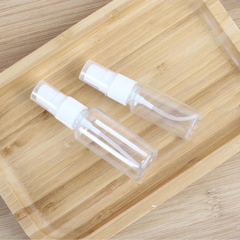 Mini Portable Transparent Plastic Spray Bottle Refillable Container Qme