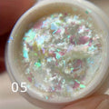 Nail Art Glitter Powder Polarized Opal Iridescent Reflective Ice Qme yellow
