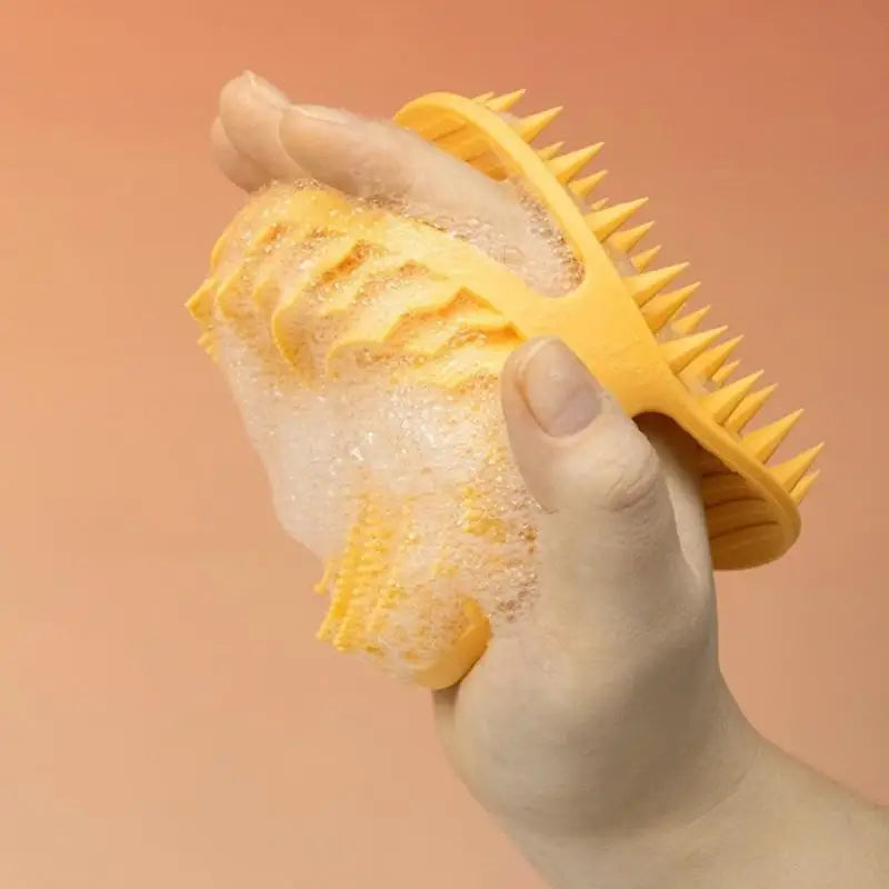 Soft Silicone Body Scrubber Gentle Exfoliating Shower Brush Scalp Qme
