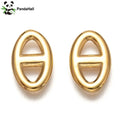 PandaHall 10Pcs 304 Stainless Steel Linking Rings, Oval, Golden, 14.5x9x2mm, Inner Diameter: 3.5mm Qme Default Title