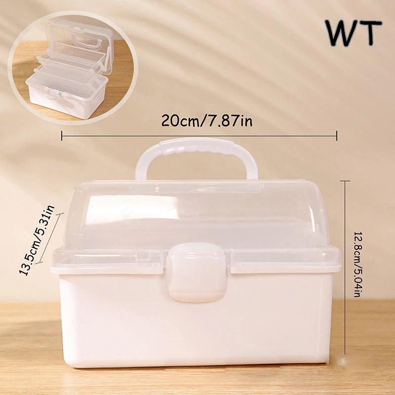 Children's Hair Accessories Storage Box Head Rope Hairpin Card Pen Sundries Stationery Box Cute Girl Jewelry Box Qme White