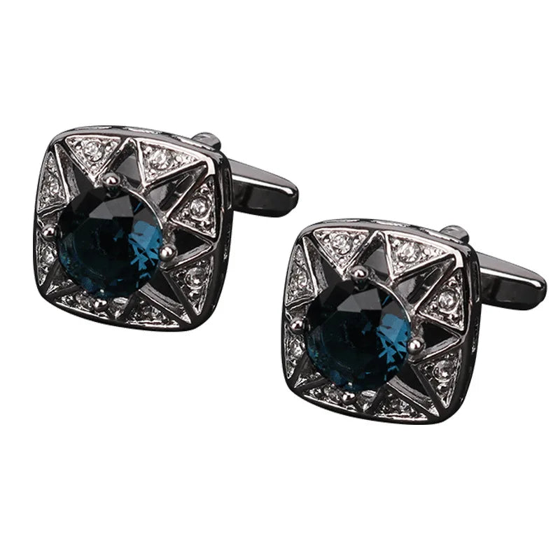 Men's Crystal Cufflinks Wedding Elegant Business Formal Dress Shirt Qme rt-10 Size fits all