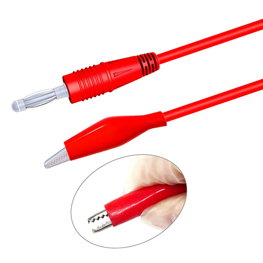 4mm Alligator Cilp To Banana Plug Test Cable Lead Connector Dual Tester Probe Crocodile Clip For Multimeter Measure Tool Qme