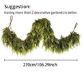 Christmas Garlands Artificial Green Pine Decoration Garland Fireplace Qme Blue China Mainland