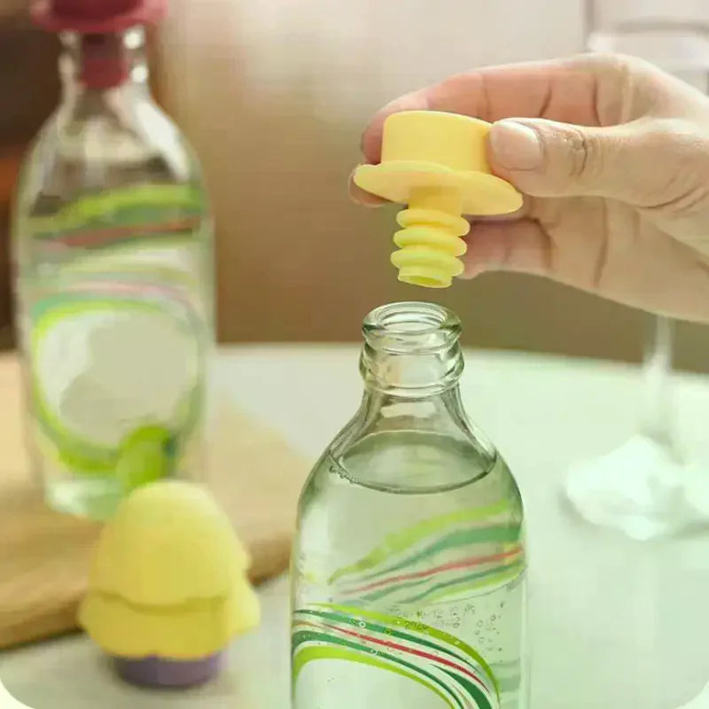 3 In 1 Pine Tree Shape Bottle Silicone Opener Household Beverage Bottle Can Opener Plastic Bottle Size Caliber Universal Stopper Qme