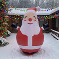 Inflatable Santa Claus PVC Wee Man Christmas Decoration for Outdoor Courtyard Mall Decorations Festive Activity Props Qme WHITE