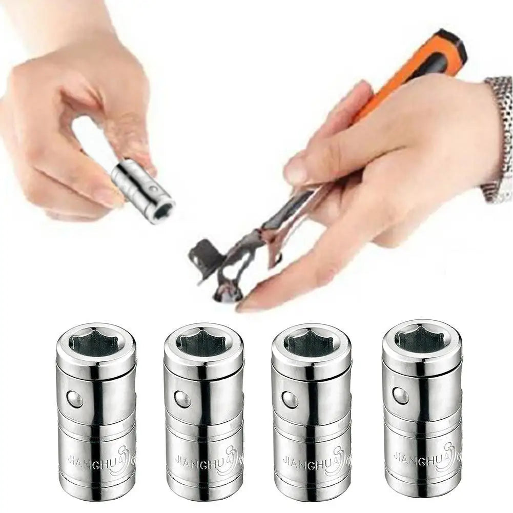 1pcs 1/4" Square Drive To 1/4" Hex Shank Socket Bits Converter Quick Release Screwdriver Holder Impact Socket Conversion Adapter Qme