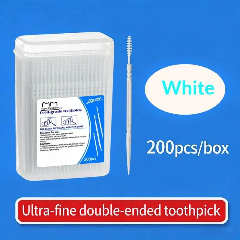 High-end Disposable Toothpick Brush Ultra-fine Family Teeth Cleaning Qme White