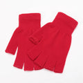1Pair Black Short Half Finger Fingerless Gloves Unisex Outdoor Short Warm Mittens Women Men Knit Elastic Comfort Work Gloves Qme Red