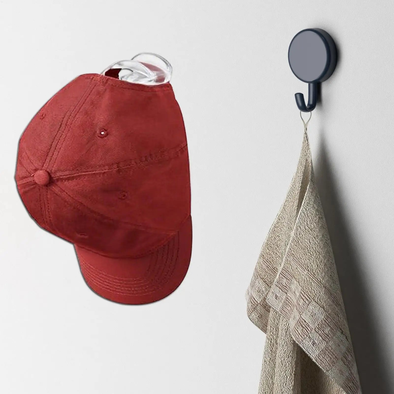 Hat Hooks For Wall 10 Pieces No Punching Hat Hanger No Punching Adhesive Hooks For Bathroom Shower Kitchen Bedroom Apartment Qme