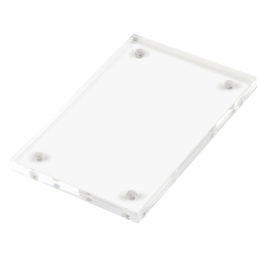 Transparent Acrylic Display Board Magnetic Double Sided Photo Frame Clear Crystal Poster Desk Show Stand Desktop Decor For Home Qme