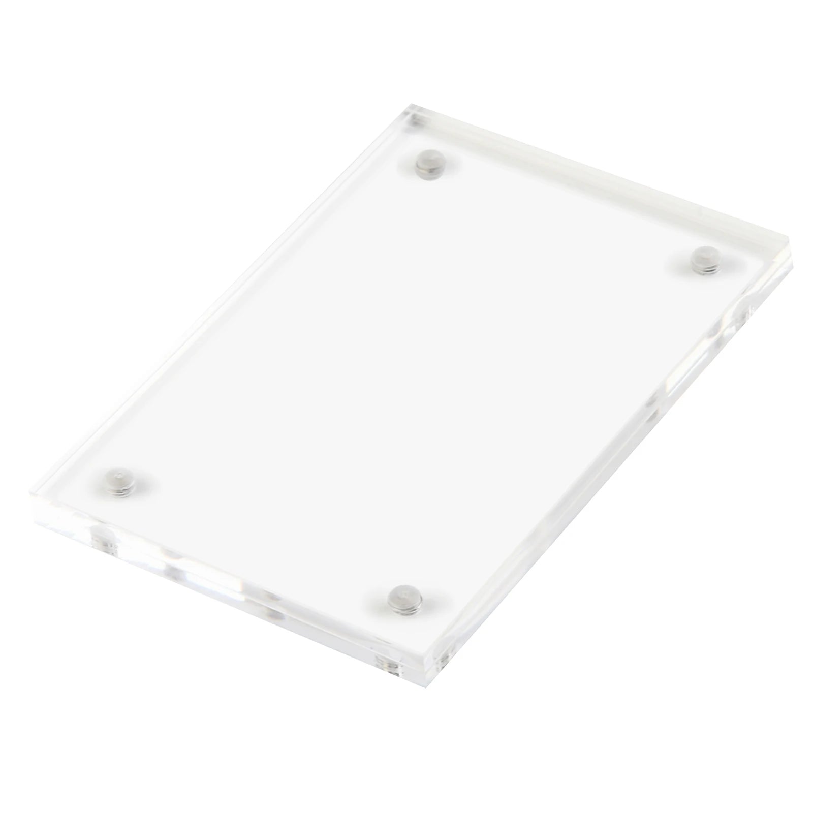 Transparent Acrylic Display Board Magnetic Double Sided Photo Frame Clear Crystal Poster Desk Show Stand Desktop Decor For Home Qme