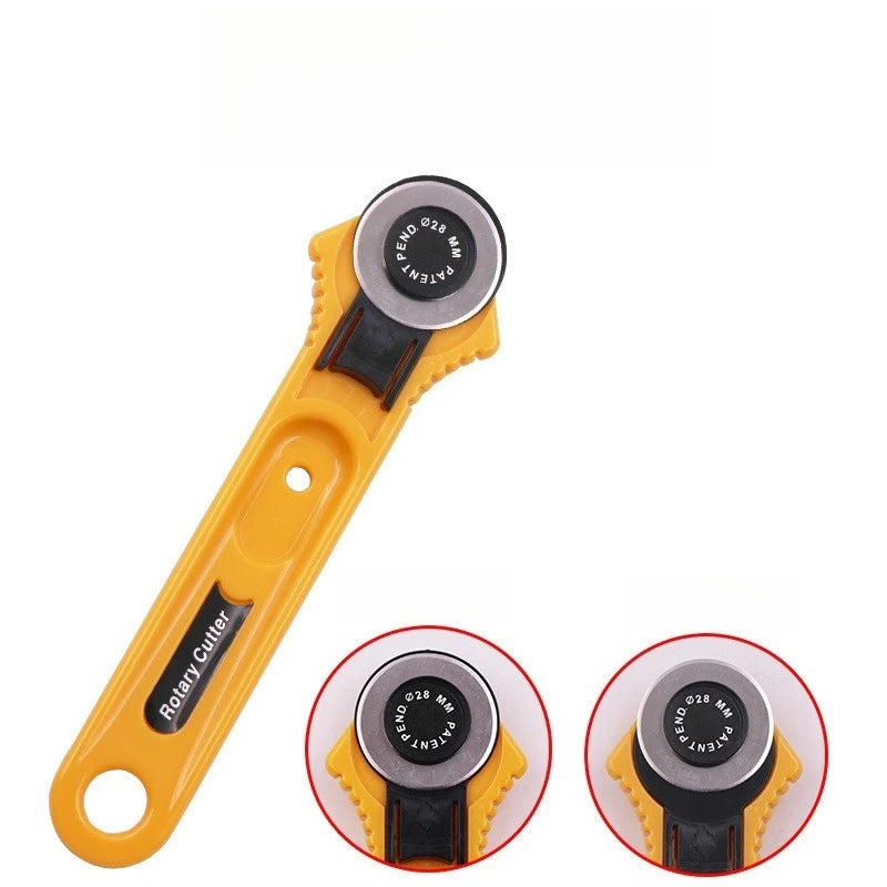 2PCS Rotary Cutter Set 28mm/45mm, Fabric Cutter for Sewing Quilting Leather Paper, DIY Craft Cutting Tool Qme