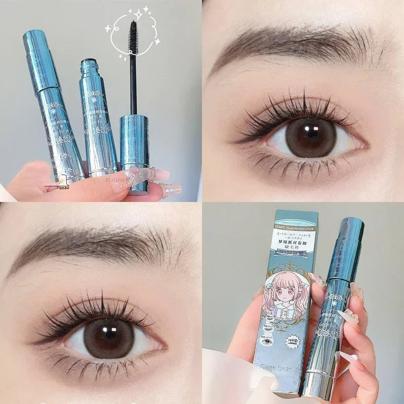 Silk Fiber Lash Mascara Waterproof Long Lasting Extension Eyelashes Lengthening Curling Mascara Black Eyelash Makeup Cosmetic Qme