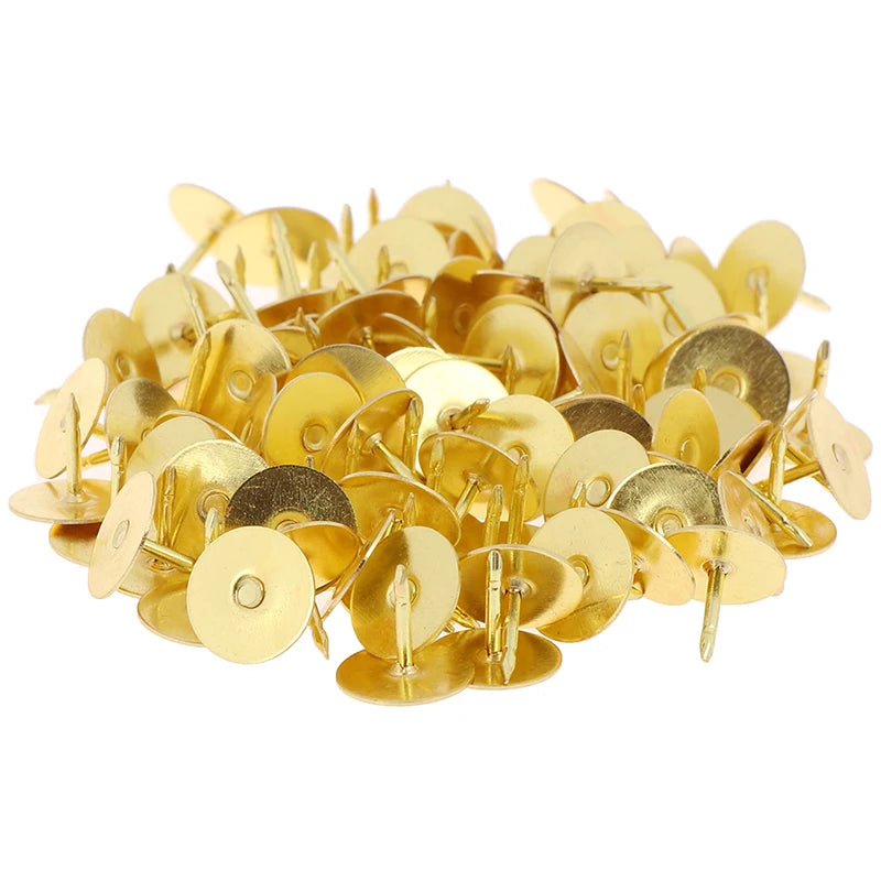 50PCS/set Butterfly Clutch Tie Tacks Pin Back Replacement Blank Pins Gold. Qme