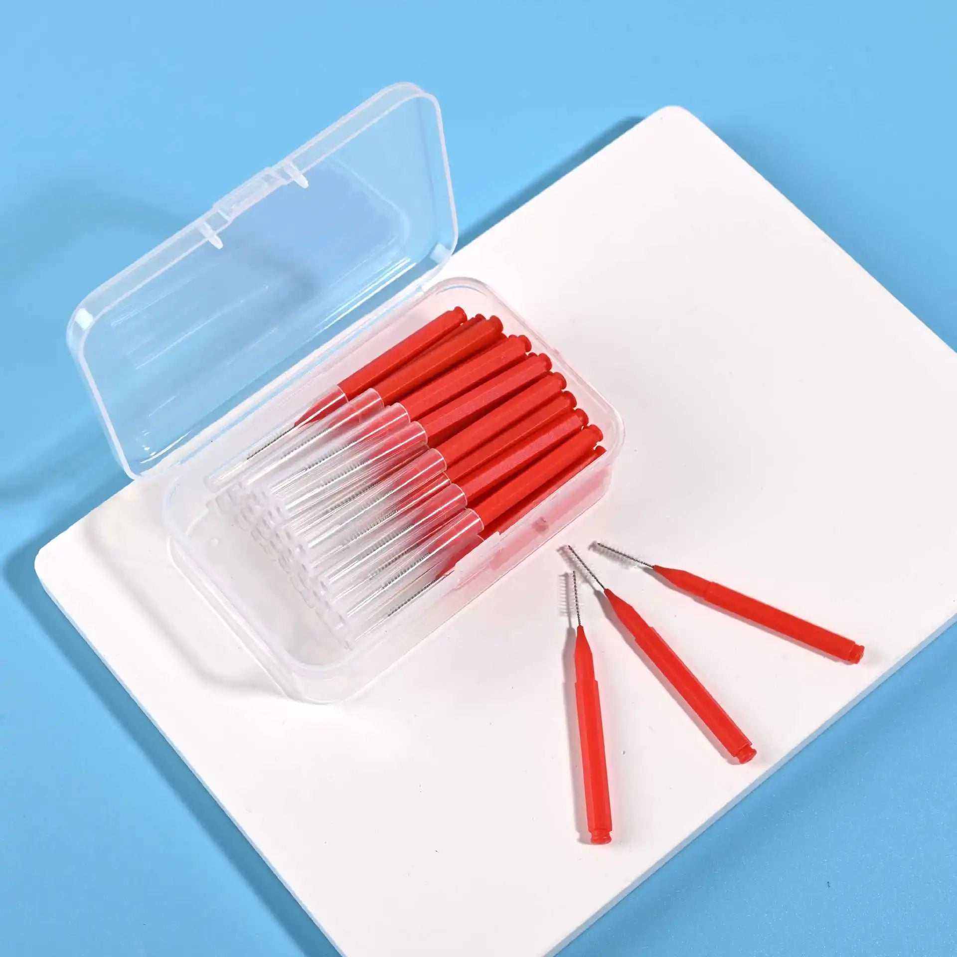 0 6- Interdental Brushes Health Care Tooth Push-pull Removes Food Qme 30Pcs Red 1.0mm China Mainland