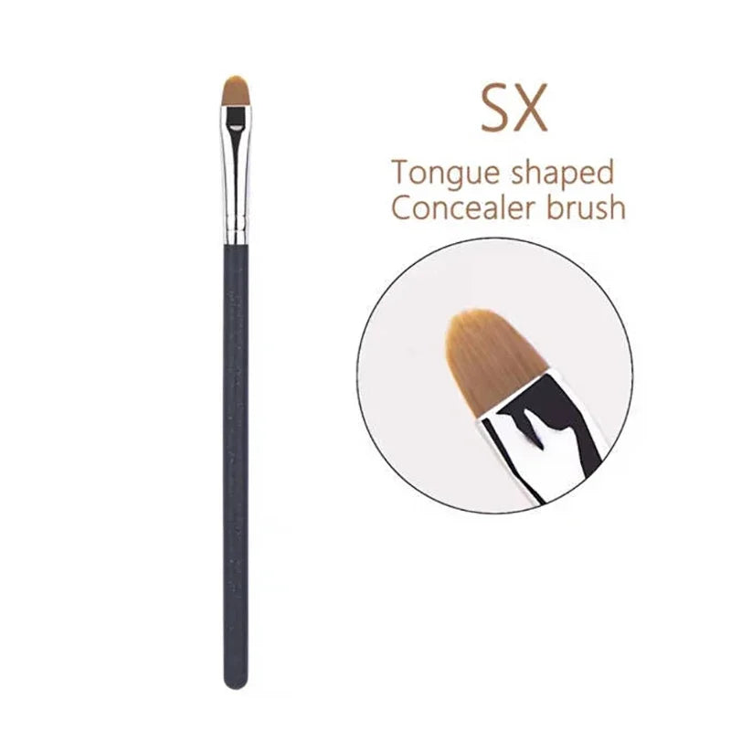 Flat Round Ultra-thin Foundation Concealer Makeup Brush Professional Contour Liquid Cream Concealer Make-up Tool 4 Types Sizes Qme XS