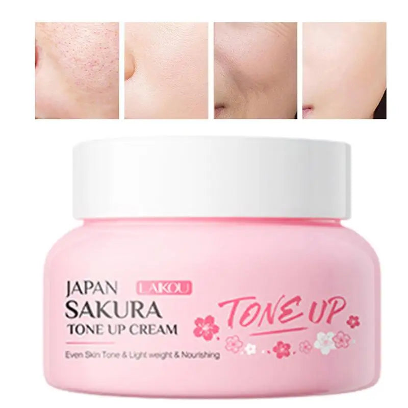 Cherry Blossom Moisturizer Brightening Tone Up Cream Sakura Serum Qme