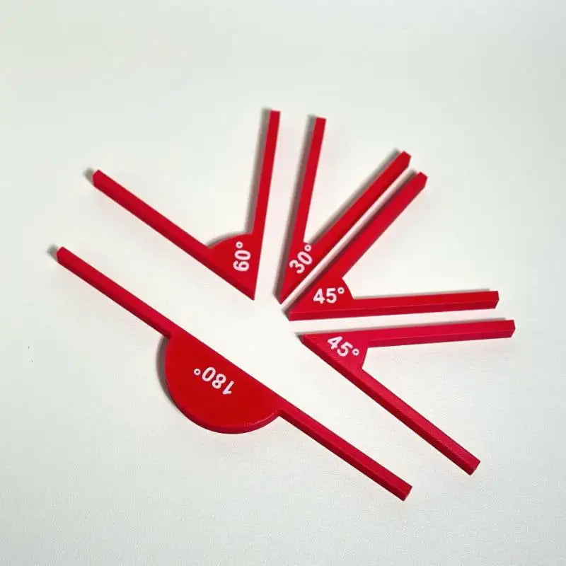 2 Portable Geometric Angle Ruler Measuring Multifunctional Teaching Qme Red 5pcs