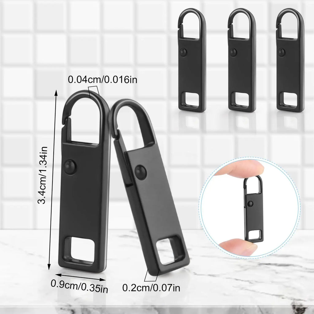 Zipper Handle Mend Fixer Tab Metal Zipper Pull Replacement for Luggage Clothing Jackets Boots Qme