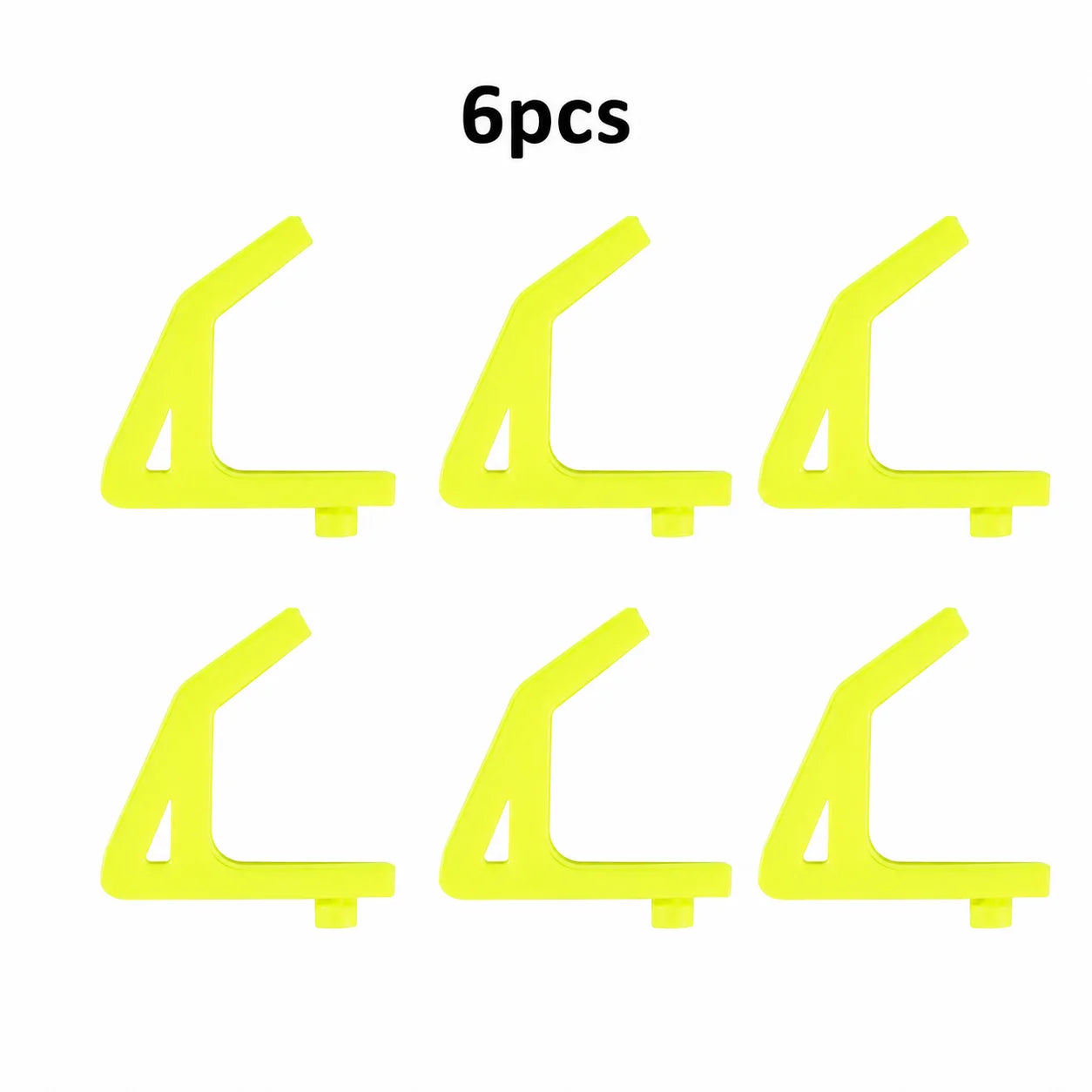 3/6/9Pcs Heavy Duty Shelf Support Hooks 10.3mm Hole Spacing Universal Auxiliary Fittings For Garage Warehouse Storage Racks Qme yellow 6pcs