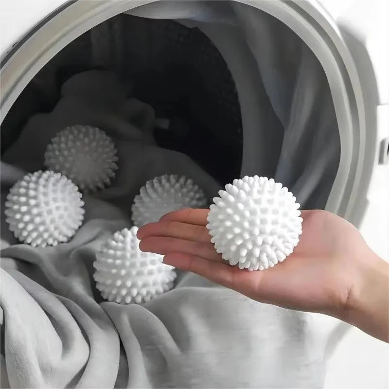 4/6pcs TPR Anti Winding Laundry Ball Circular Pure White Magic Cleaning Drum Washing Machine For Dirt Removal And Knotting Qme 4pcs White