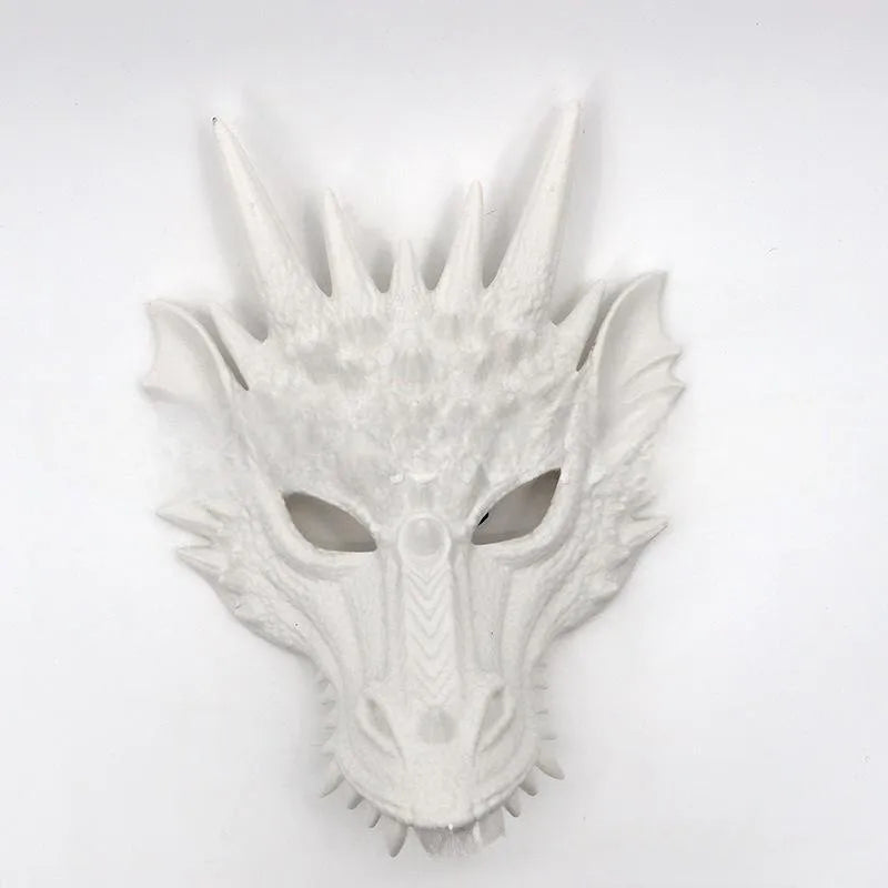 Horror Legend Organism Plastic Mask Cosplay Animal Dragon Full Face Fashion Headgear Halloween Masquerade Party Costume Prop Qme WHITE CN