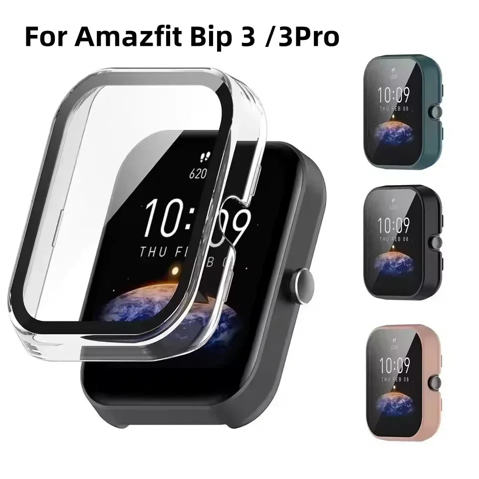 PC Cover For Amazfit Bip 3 / Bip3 Pro Smart Watch Protective Screen Protector Cover for Bip 3Pro Protection Frame Bumper Shell Qme