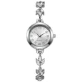 Elegant Arabic Dial Women Watches Luxury Rhinestone Bracelet Strap Ladies Quartz Watch Reloj Mujer Girls Clock Gift（Without Box） Qme Silver