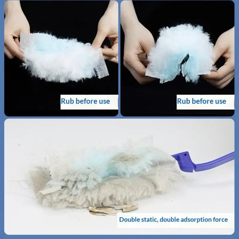 Single-Sided 360 ° Electrostatic Dust Duster Is Used For Large-Scale Cleaning Of Dust, Spider Webs, And Disposable Dust Collecto Qme