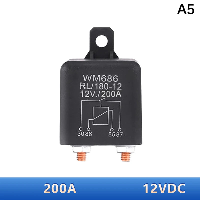DC 12V 24V 100A 120A 200A WM686 Relay 4 Pin Normal Open Car Starter Qme WM-200A12V
