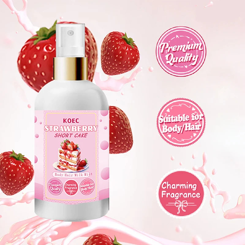 Strawberry Women's Perfume Clothing Spray Vitality Charm Coconut Body Qme