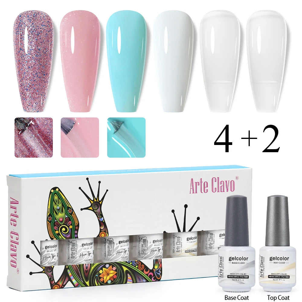 Arte Clavo Colourful Box Nail Gel Polish Semi Permanent UV Led Qme ZH40