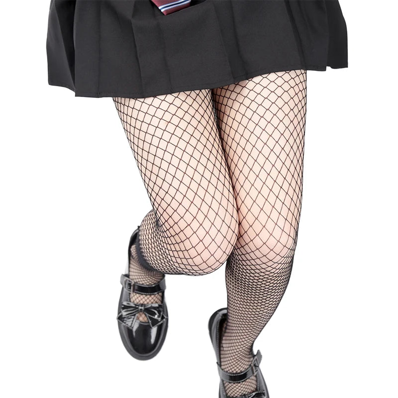Women Long Sexy Hollow Out Fishnet Stockings Open Crotch Pantyhose Qme