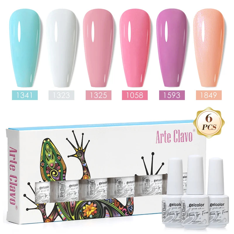 Arte Clavo Colourful Box Nail Gel Polish Semi Permanent UV Led