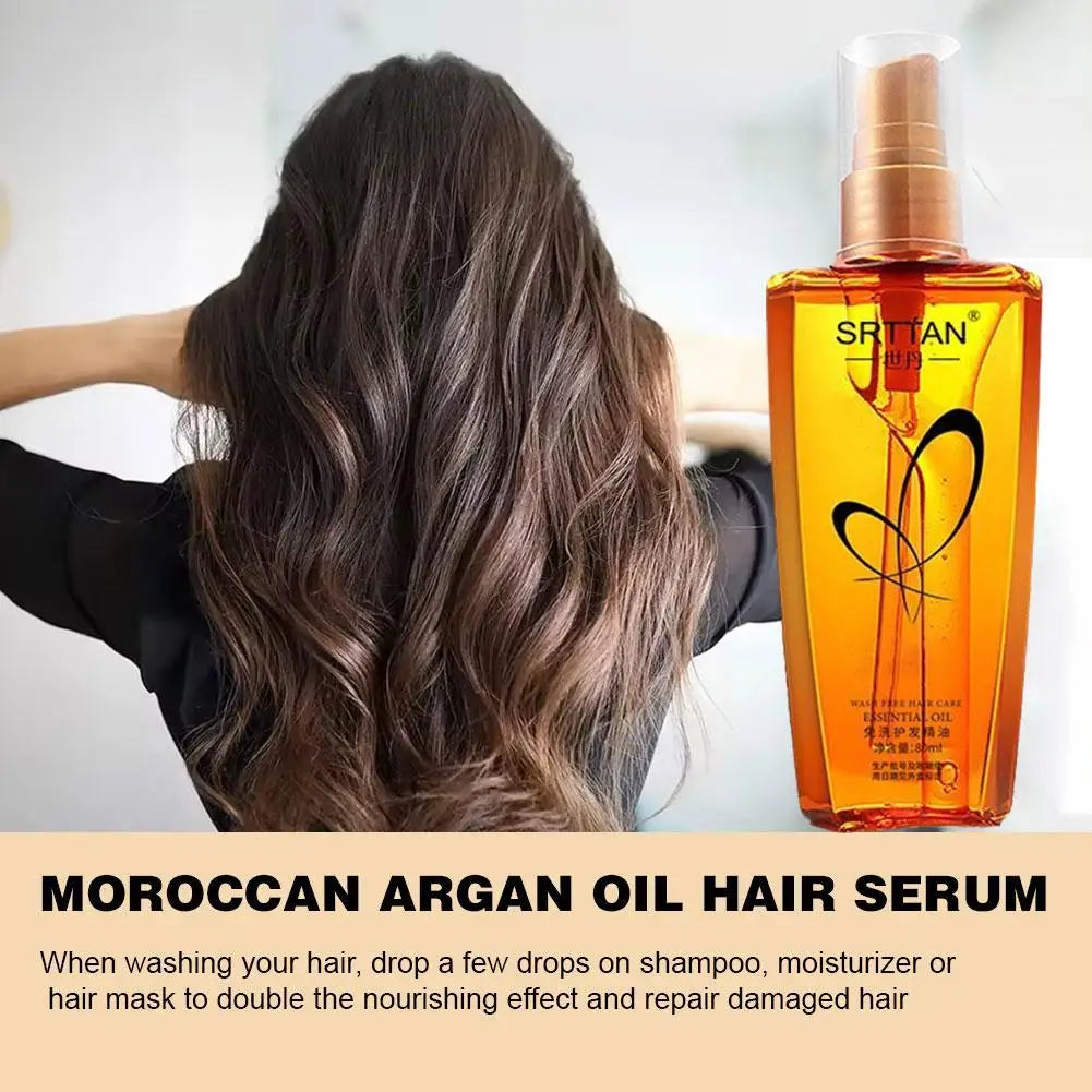 Moroccan Argan Oil Hair Serum Lightweight Mist Split Ends Frizzy Qme