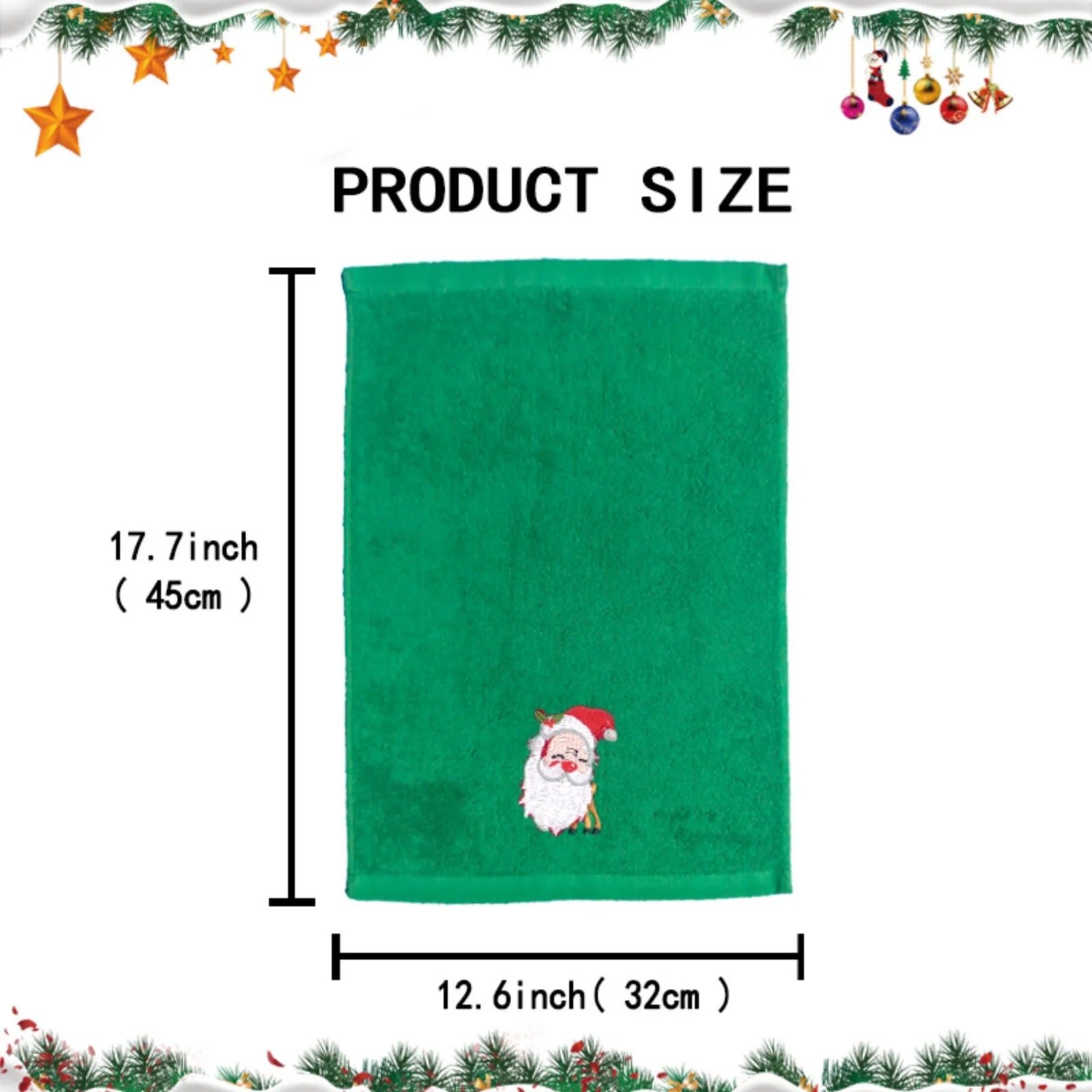 4pcs Christmas Theme Embroidered Cartoon Face Washing Towel Soft Absorbent Hand Washcloth Towels for Home Bathroom Use Xmas Gift Qme