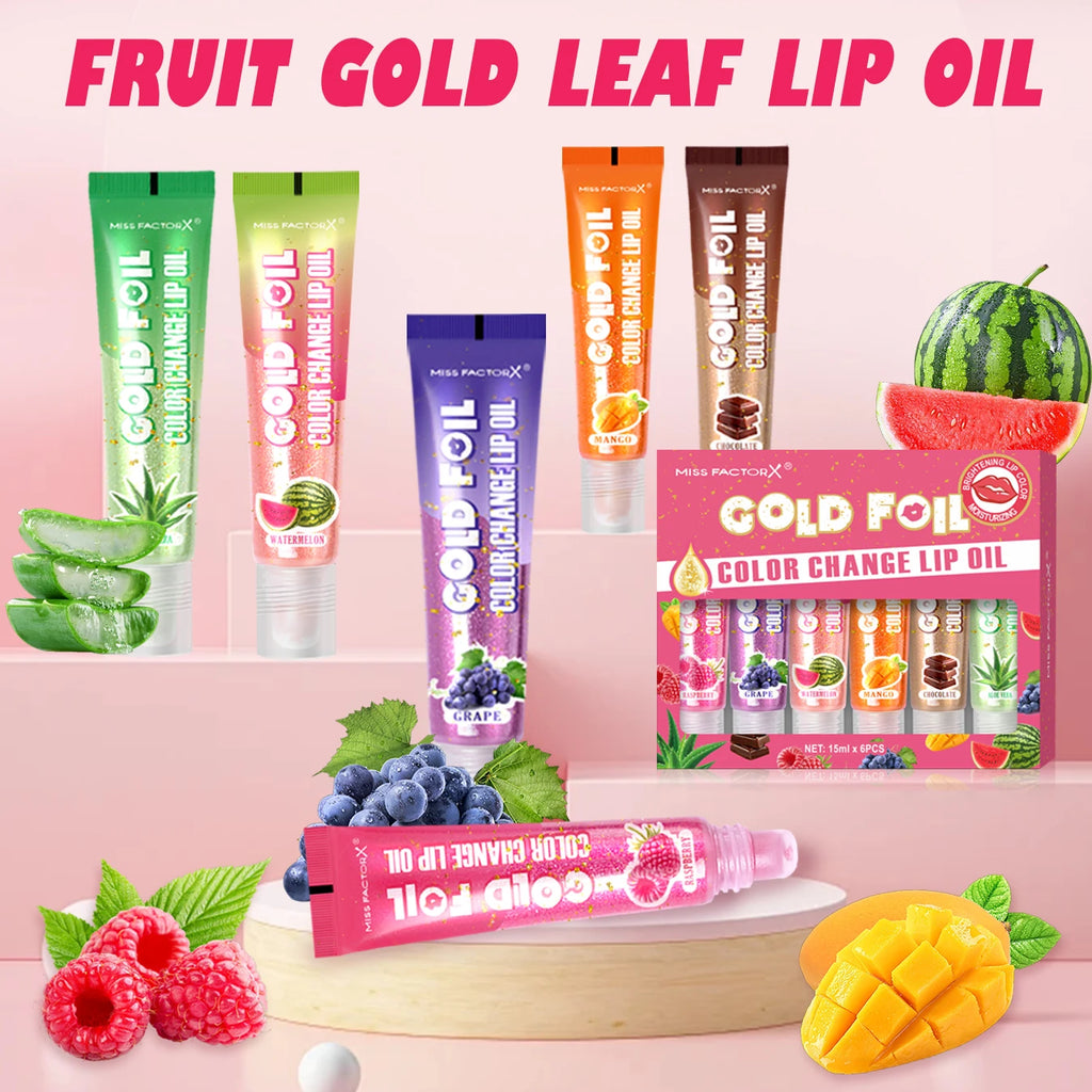 Shiny Lip Oil Gift Set 15ml×24PCS deep moisturizing non-decolorizing foil brightening and embellishing lip color gift Qme