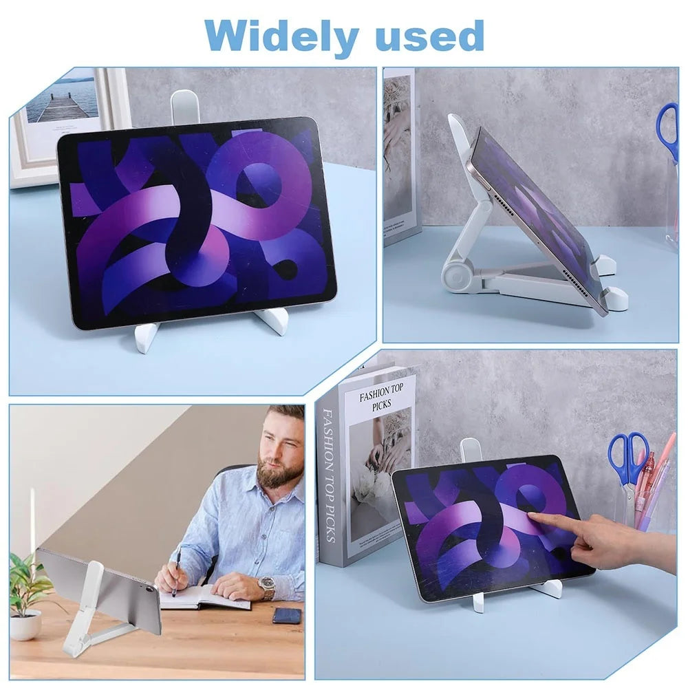 Portable Foldable Tablet Stand Multifunctional Adjustable Angle Phone Stand Tablet Universal Holder Accessories for iPad Air/Pro Qme